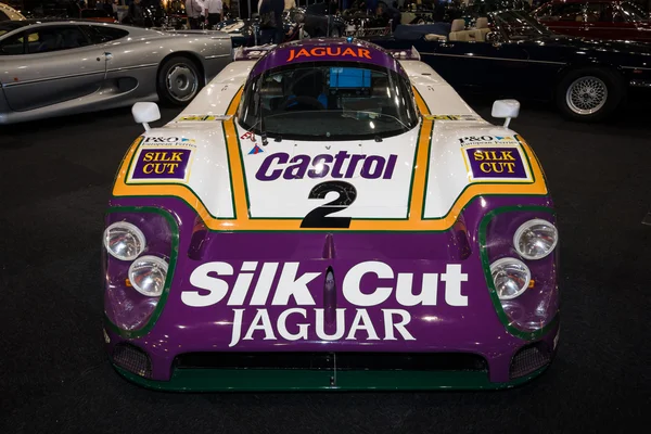 스포츠 프로토 타입 경주 차 재규어 Xjr-9. 팀 실크 컷, 1988 Le Mans의 24 시간 우승자 — 스톡 사진