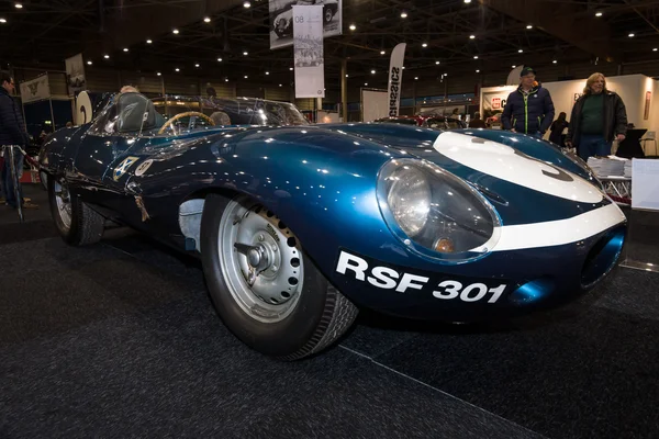 Carro de corrida esportiva Jaguar D-Type (número de chassis: XKD606, vencedor da corrida de 1957 Le Mans 24 Horas), 1956 . — Fotografia de Stock