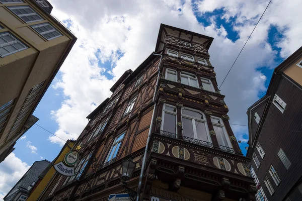 Krásná budova fasády staré Marburg. — Stock fotografie