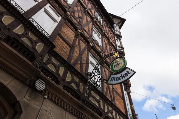 Les belles façades du vieux Marburg . — Photo