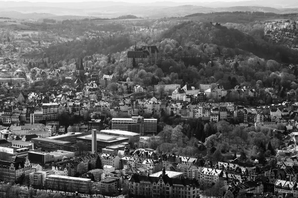 The new and the old part of the city from the surrounding hills. — Stock Photo, Image