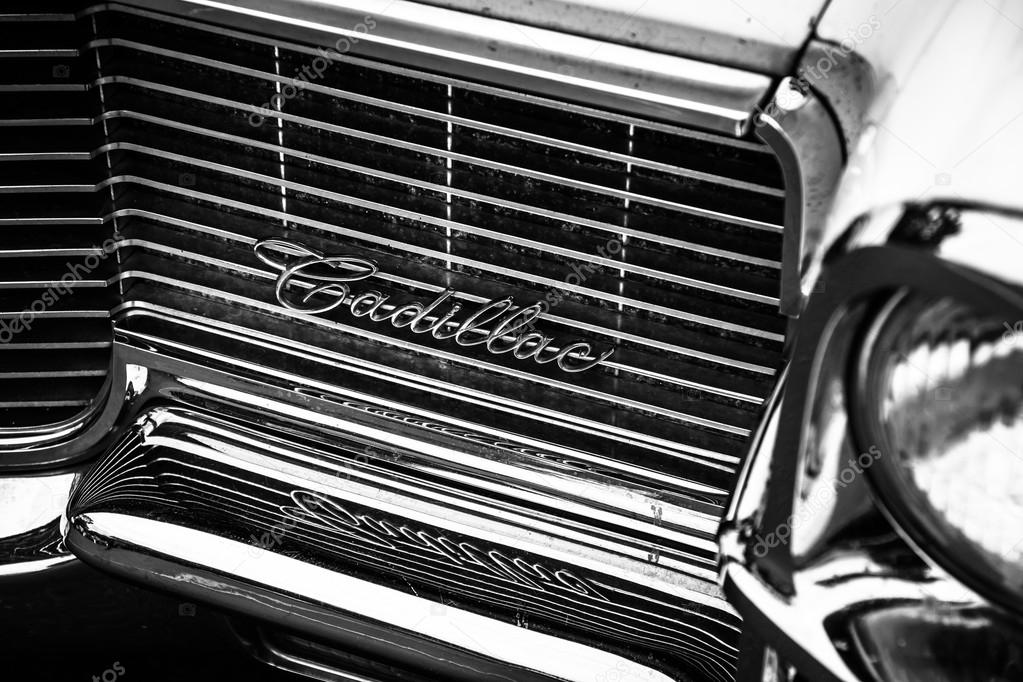 BERLIN - MAY 10, 2015: Fragment of a full-size luxury car Cadillac Sedan De Ville. 28th Berlin-Brandenburg Oldtimer Day