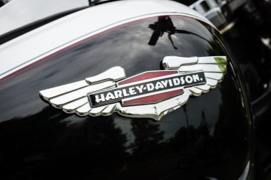 Fragment of a motorcycle Harley-Davidson clipart