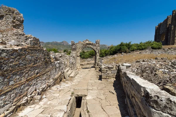 Ancient ruins of Aspendos. Turkey. — Stock Photo, Image