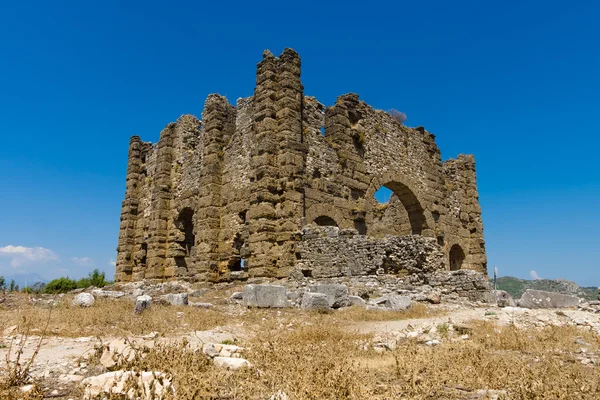 Ancient ruins of Aspendos. Basilica. Turkey. — Stok fotoğraf