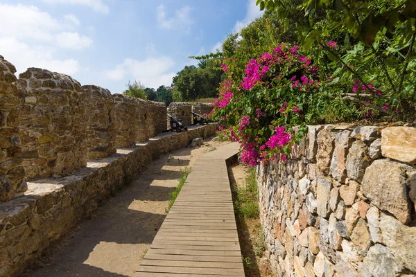 Le mur de la forteresse. Le château d'Alanya. Turquie — Photo