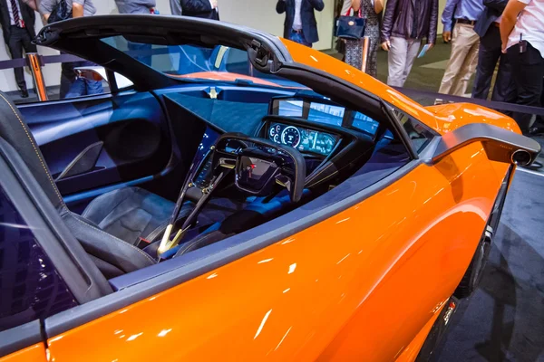 Cabin of a supercar McLaren 650S Spider — Stock Photo, Image