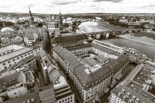 The old town. Sepia. Dresden is the capital of Saxony. — Stock Photo, Image