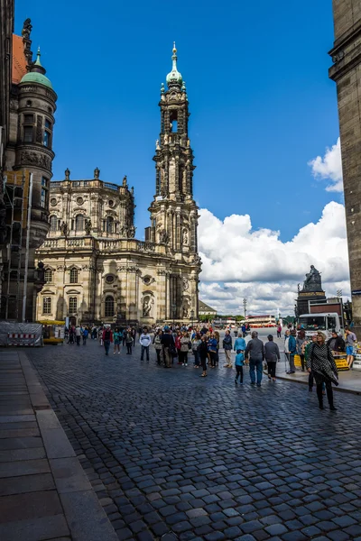 Catedral da Santíssima Trindade (Katholische Hofkirche ) — Fotografia de Stock