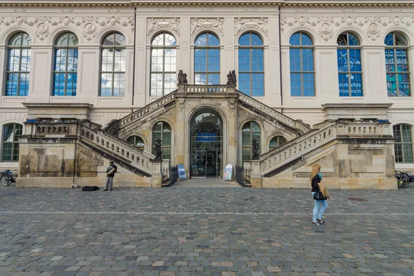 Dresden Transport Museum on the square Neumarkt. — Zdjęcie stockowe