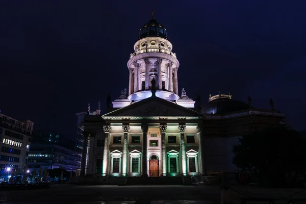 German Cathedral on Gendarmenmarkt. The annual Festival of Lights 2015 — Stock Photo, Image