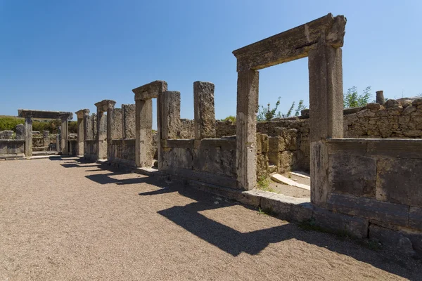 Ancient ruins of Perge. Agora.Turkey. — Stock Photo, Image