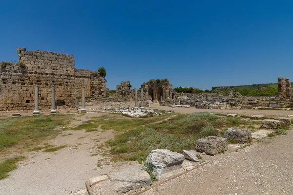 Anciennes ruines de Perge. Des bains. Turquie — Photo