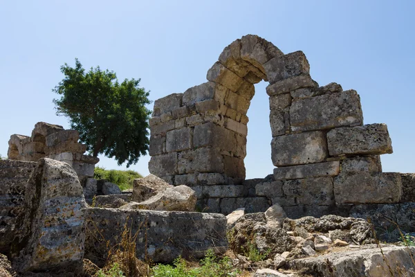 Antické ruiny Perge. Turecko — Stock fotografie