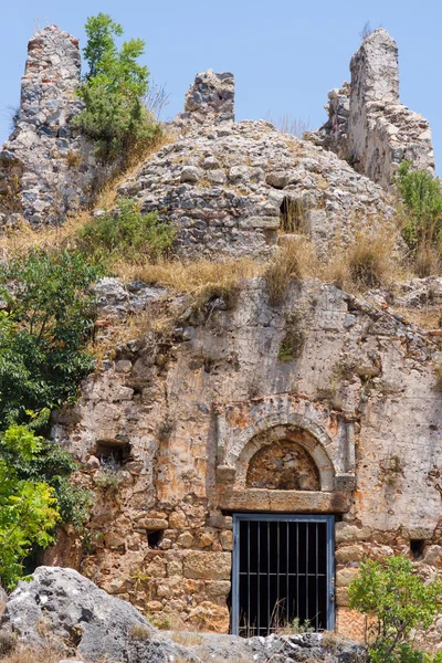 St. george, Bizans devri Kilisesi kalıntıları. Alanya Kalesi. Türkiye — Stok fotoğraf