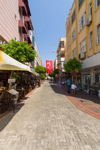 La via dello shopping di Alanya — Foto Stock