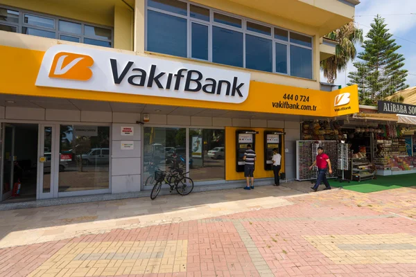 Bank branch VakifBank. VakifBank is the fifth largest bank in Turkey — Stock Photo, Image