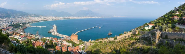 Panoramic view of sea port of Alanya — Stock Photo, Image