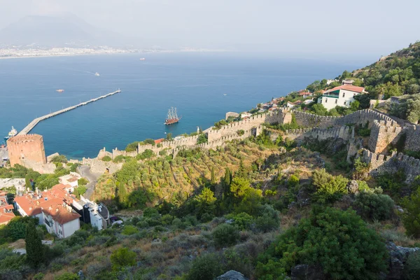 Veduta del porto marittimo di Alanya — Foto Stock