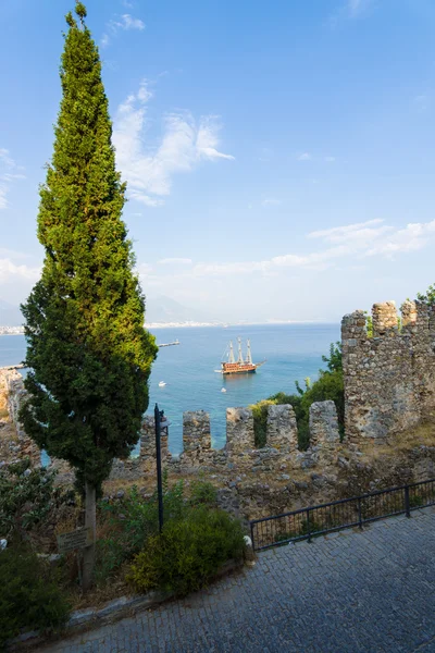 Veduta del porto marittimo di Alanya — Foto Stock