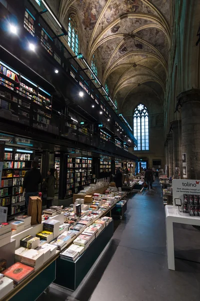 Dominican Church of the 13th century, after the restoration in 2005 using the premises as a bookstore. — Stock Photo, Image