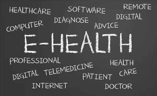 E-health word cloud — Stock Photo, Image