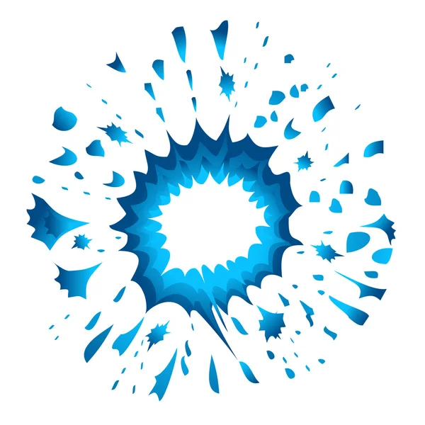 Explosion bleue dans le style comique — Image vectorielle