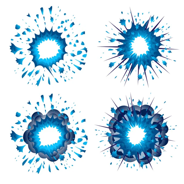 Explosion bleue dans le style comique — Image vectorielle