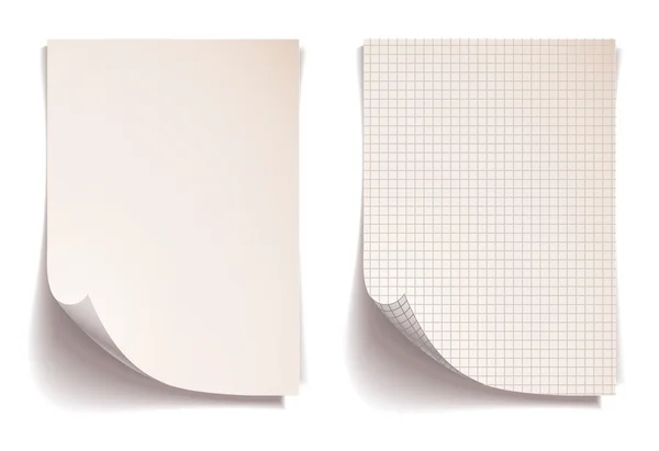 Sepia gekwadrateerde notebookpapier — Stockvector