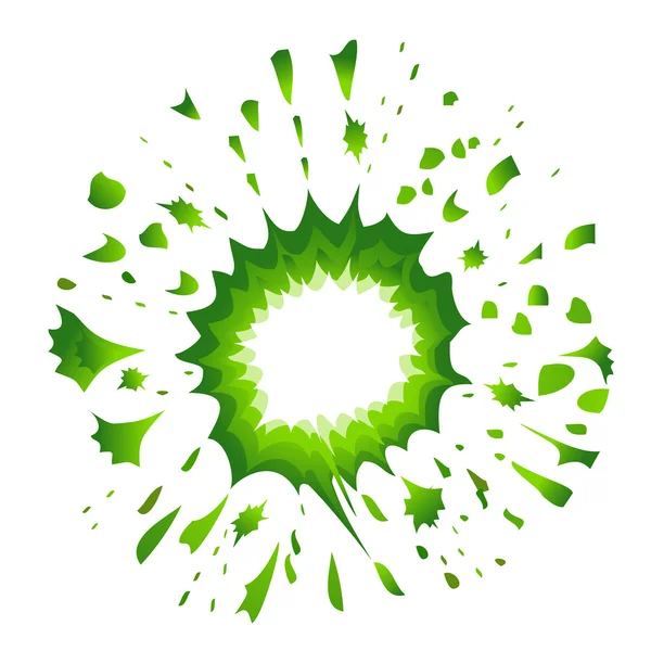 Green explosion in comic style Vector Graphics