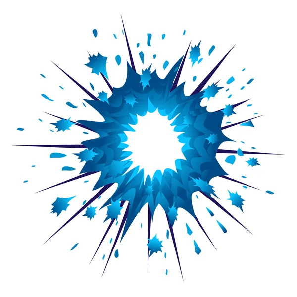 Blue explosion in comic style Royalty Free Stock Vectors