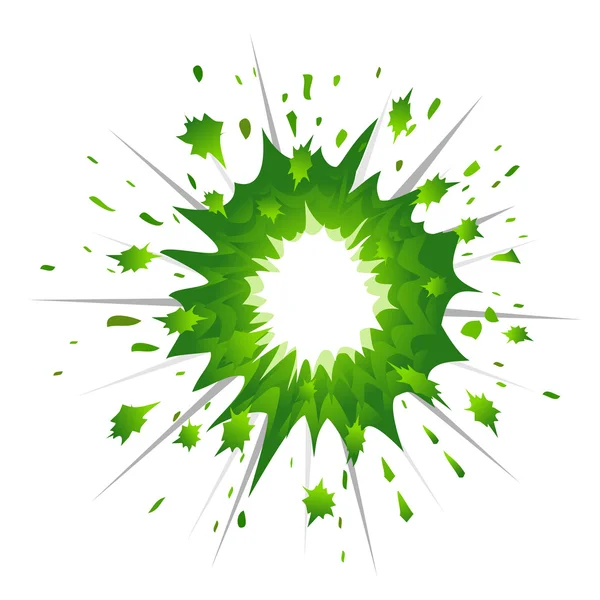 Explosão verde em estilo cômico Gráficos De Vetores