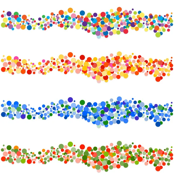Sada abstraktní konfety bannery — Stockový vektor