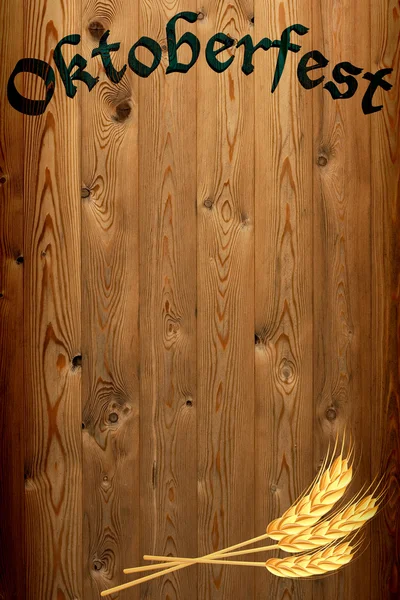 Oktoberfest banner op oude houten textuur — Stockfoto