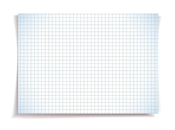 White squared notebook paper on white background — Stock Vector