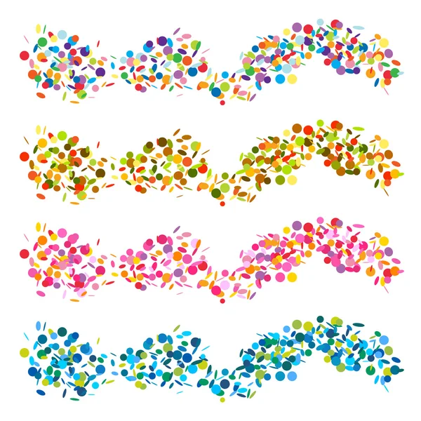 Set of abstract confetti banners — Stock Vector