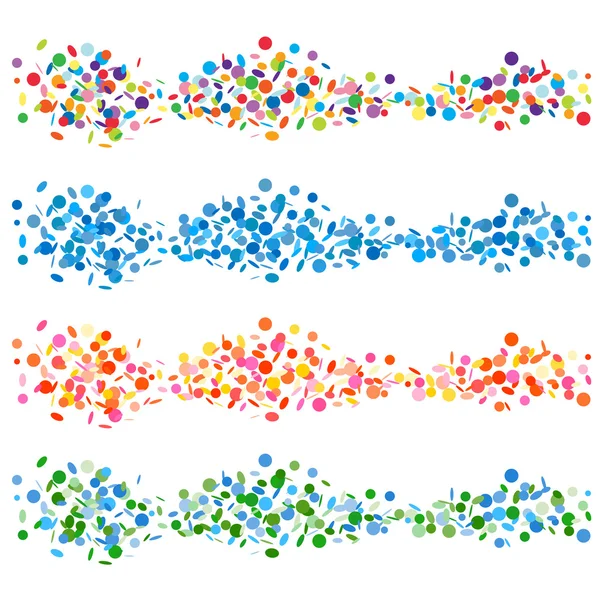Set of abstract confetti banners — Stock Vector