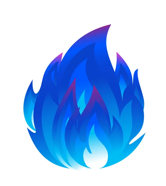 Mavi Ateş — Stok Vektör