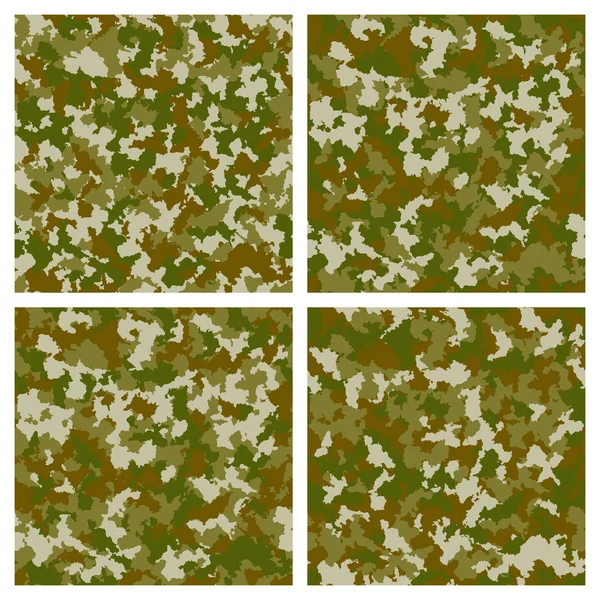 Set of seamless camouflage pattern — Stock Vector