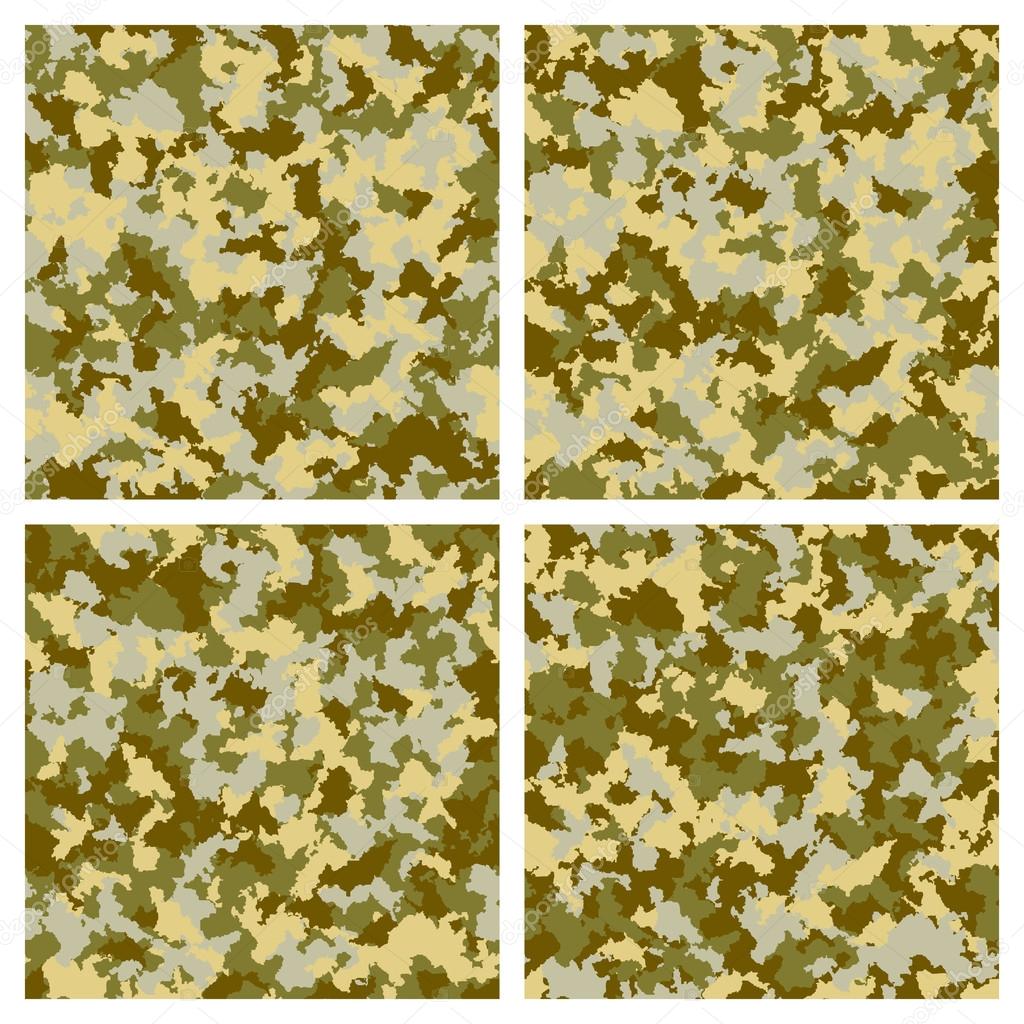 Set of seamless camouflage pattern