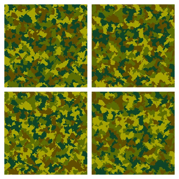 Set of seamless camouflage pattern — Stock Vector