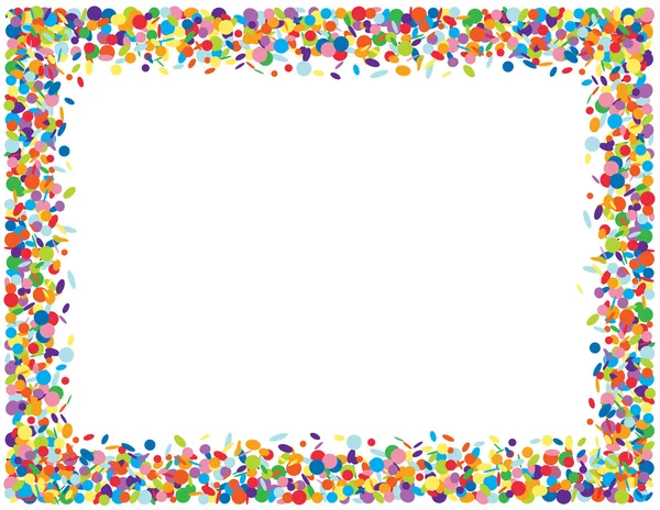 Cadre confettis — Image vectorielle