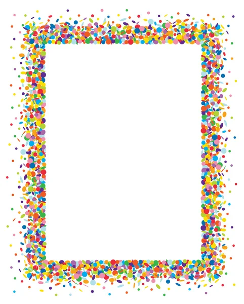 Confetti frame — Stock Vector