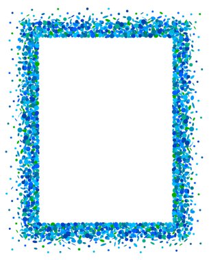 Konfeti çerçeve mavi