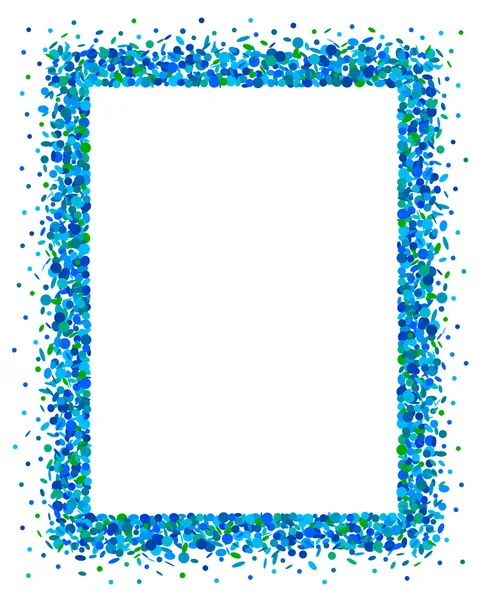 Confetti frame in blauw — Stockvector