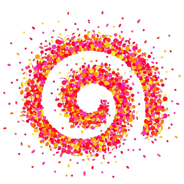 Konfety žhavící spirály v růžové — Stockový vektor