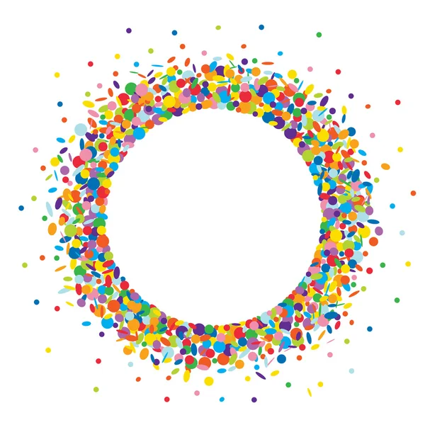 Confettis cadre rond — Image vectorielle