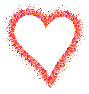 konfeti kalpli çerçeve 