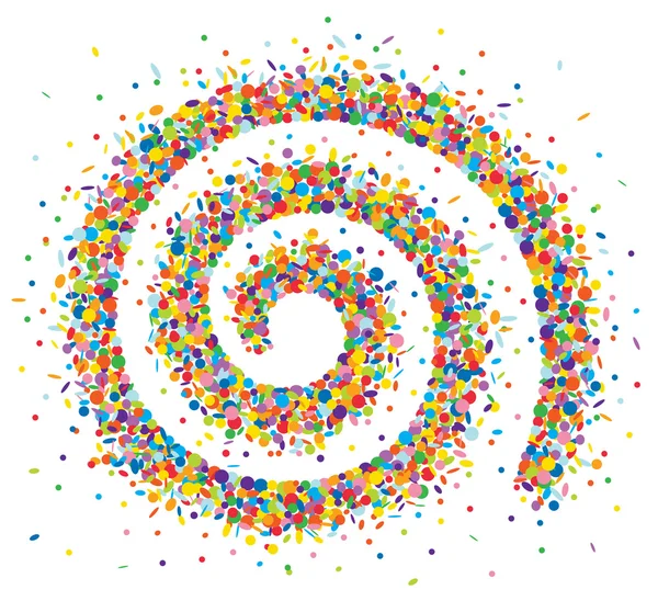 Confetti spirale — Stock Vector