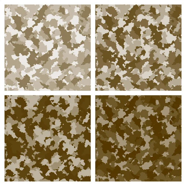 Set of seamless camouflage pattern — Stock Vector